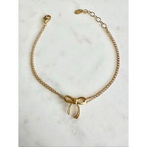 Dyadema 925 gold delicate bow bracelet made in Italy
